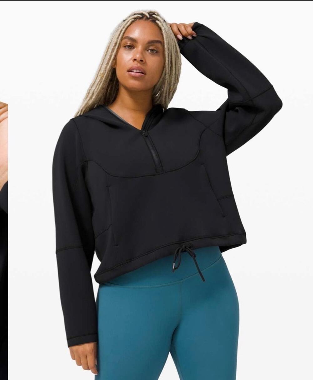 Lululemon Unleash Strength Hoodie Spacer Black size 10